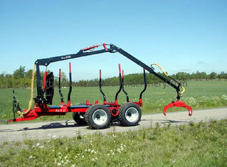 10トンの丸太クレーン トレーラー、トレーラーのための林業の企業2.5m2の油圧クレーン
